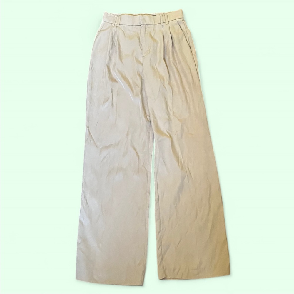 Chic Cream Wide-Leg Pants